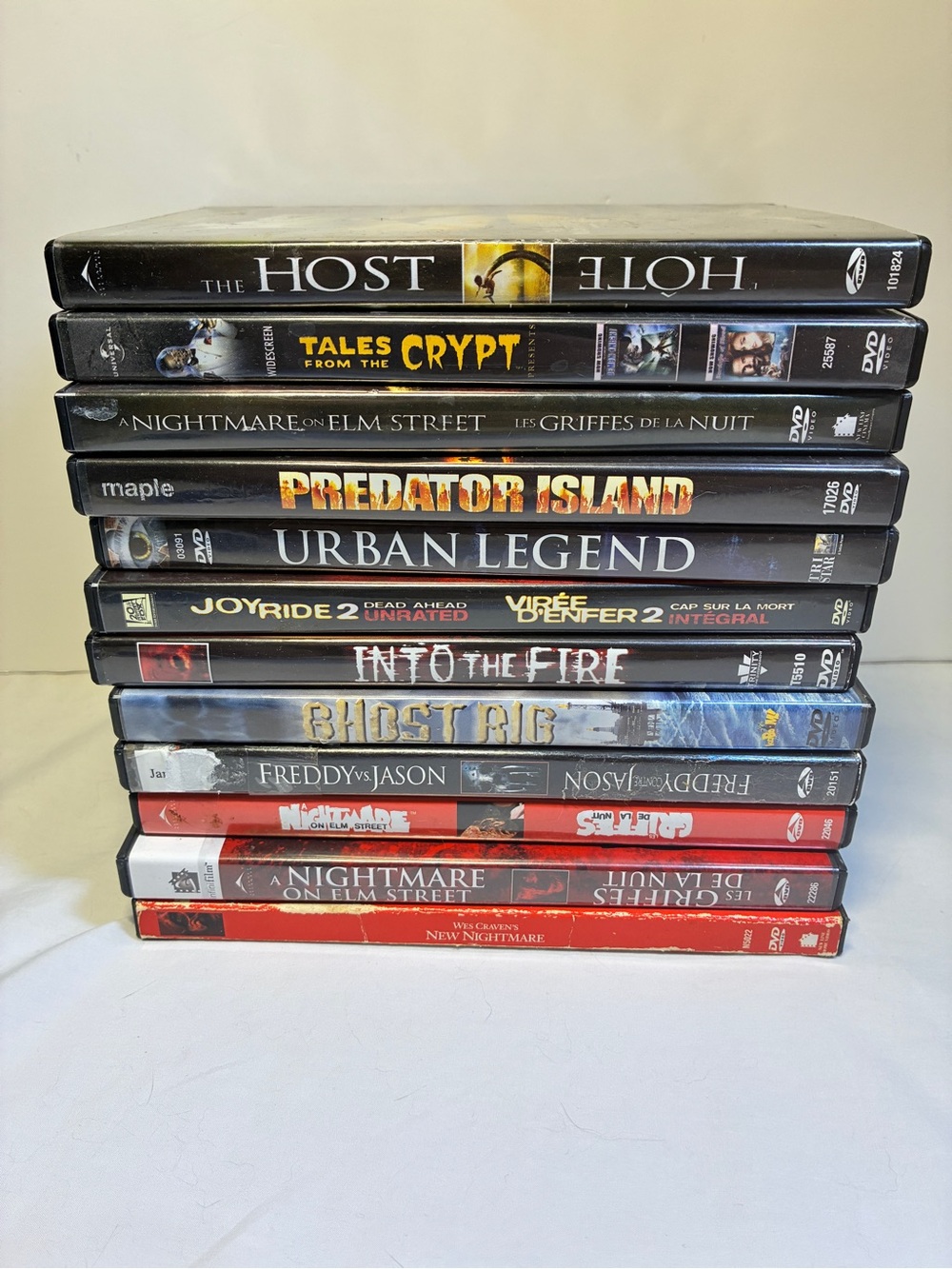 Lot Of 12 Horror Movies DVD 3  Nightmare On Elm Street Versions  The Host